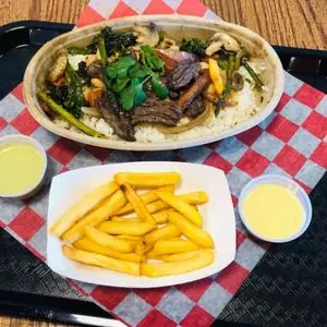 Lomo Saltado and Peruvian Chicken
