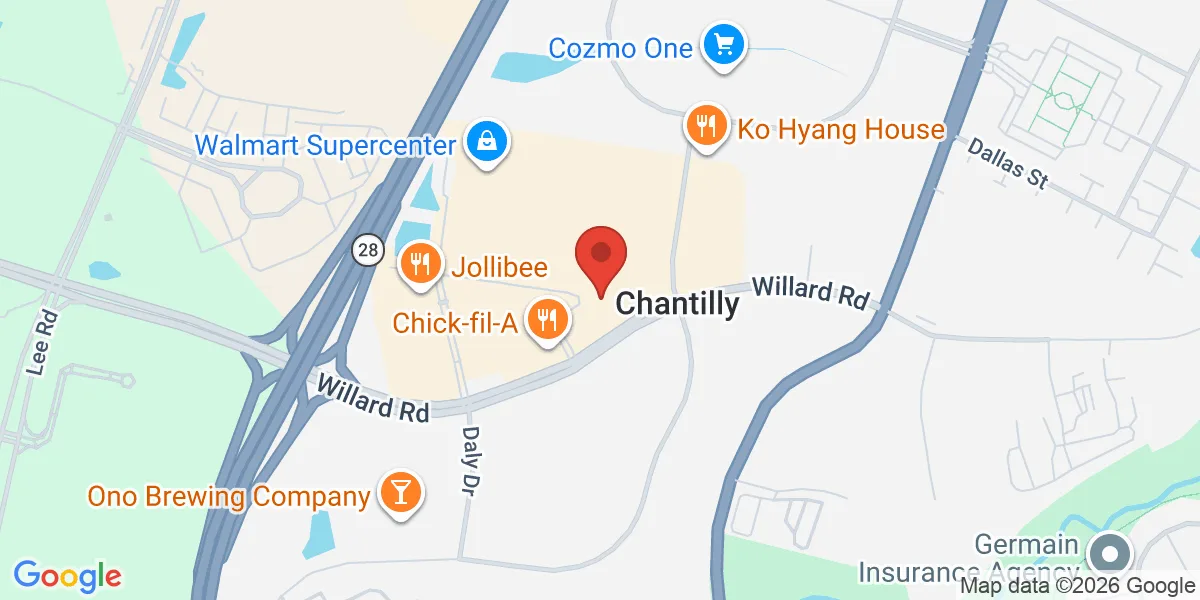 Map to 4300 Chantilly Shopping Center #2j, Chantilly, VA
